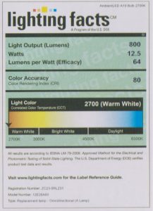 lighting facts label