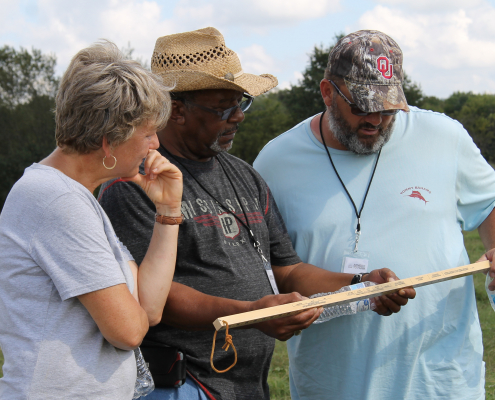 James Burch (center) at an NCAT workshop