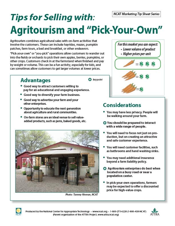 Tips for Selling with Agritourism and “Pick-Your-Own” cover