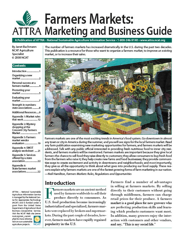 Farmers Markets: Marketing and Business Guide cover