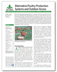 Alternative Poultry Production Systems and Outdoor Access cover