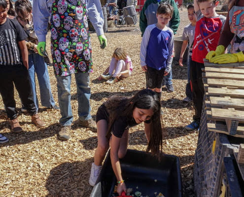 Students participating in the New Earth Project biochar effort in New Mexico.