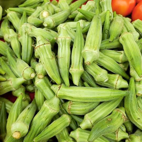 Okra by Audrey Photo of green okra pods