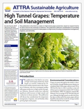 High Tunnel Grapes: Temperature and Soil Management cover