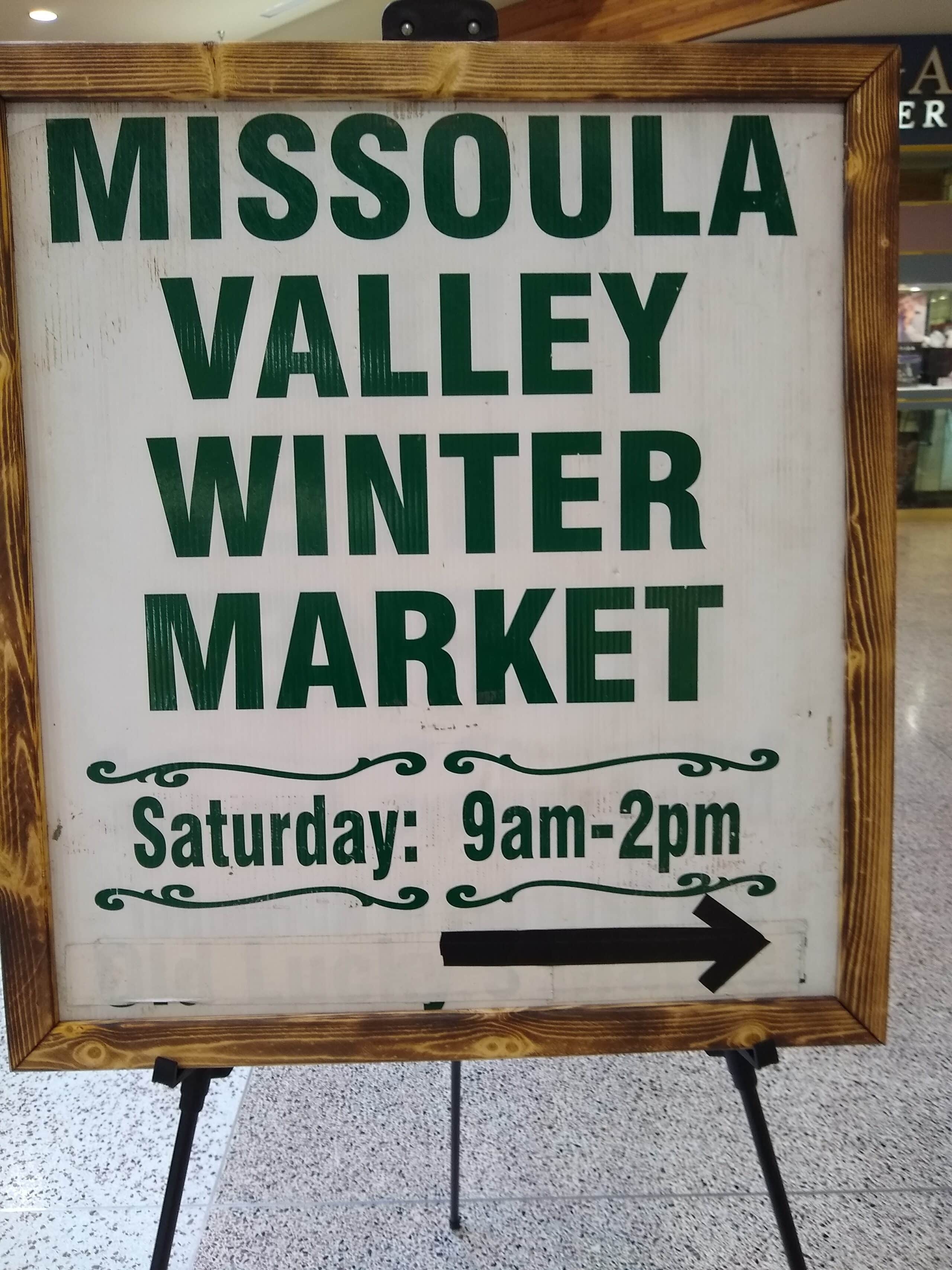 Cartel del mercado de invierno del valle de Missoula