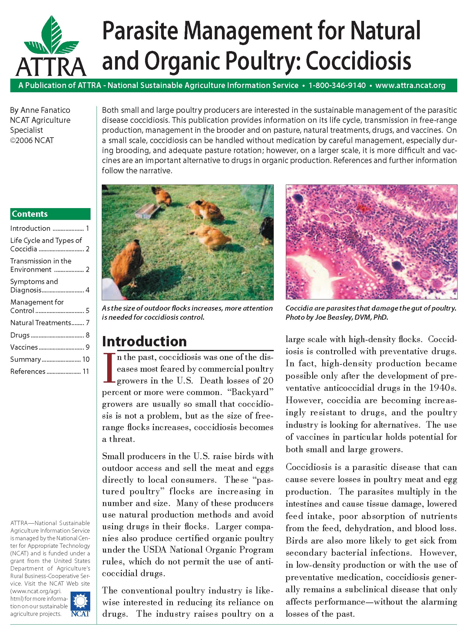 Parasite Management for Natural and Organic Poultry: Coccidiosis cover