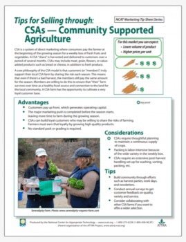 Tips for Selling through CSAs — Community Supported Agriculture cover