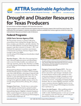 Drought and Disaster Resources for Texas Producers cover