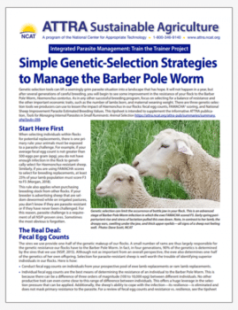 Simple Genetic-Selection Strategies to Manage the Barber Pole Worm cover