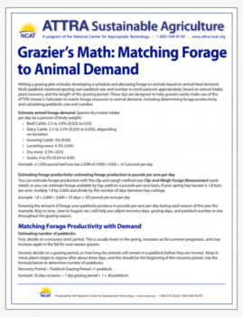Grazier’s Math: Matching Forage to Animal Demand cover