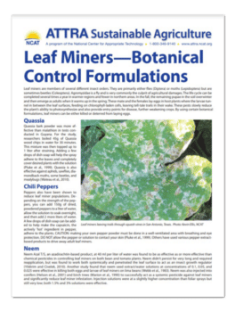 Leaf Miners—Botanical Control Formulations cover