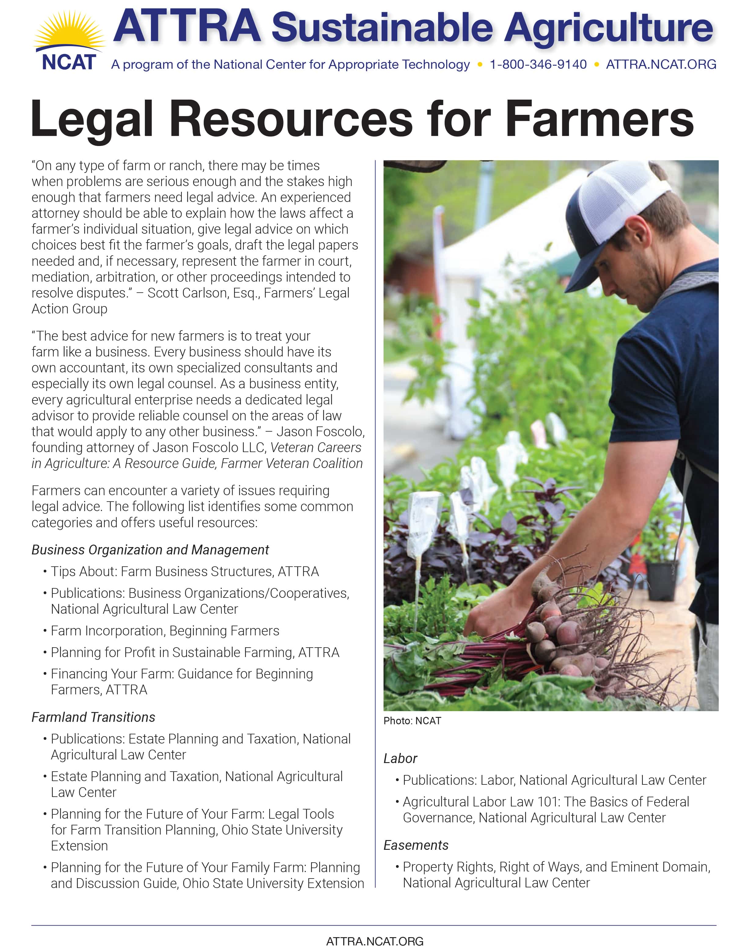 Recursos jurídicos para agricultores