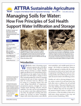 Managing Soils for Water: How Five Principles of Soil Health Support Water Infiltration and Storage cover