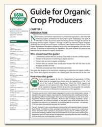 Guide for Organic Crop Producers cover