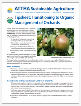 Tipsheet: Transitioning to Organic Management of Orchards cover