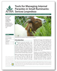 Tools for Managing Internal Parasites in Small Ruminants: Sericea Lespedeza cover