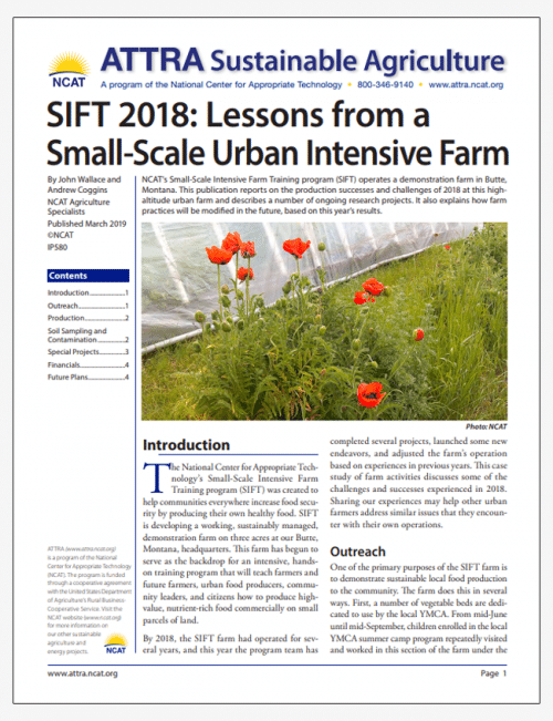 SIFT 2018: Lessons from a Small-Scale Urban Intensive Farm cover
