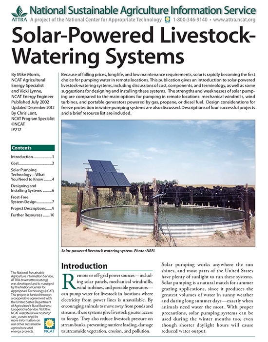 Solar-Powered Livestock Watering Systems cover