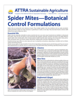 Spider Mites—Botanical Control Formulations cover