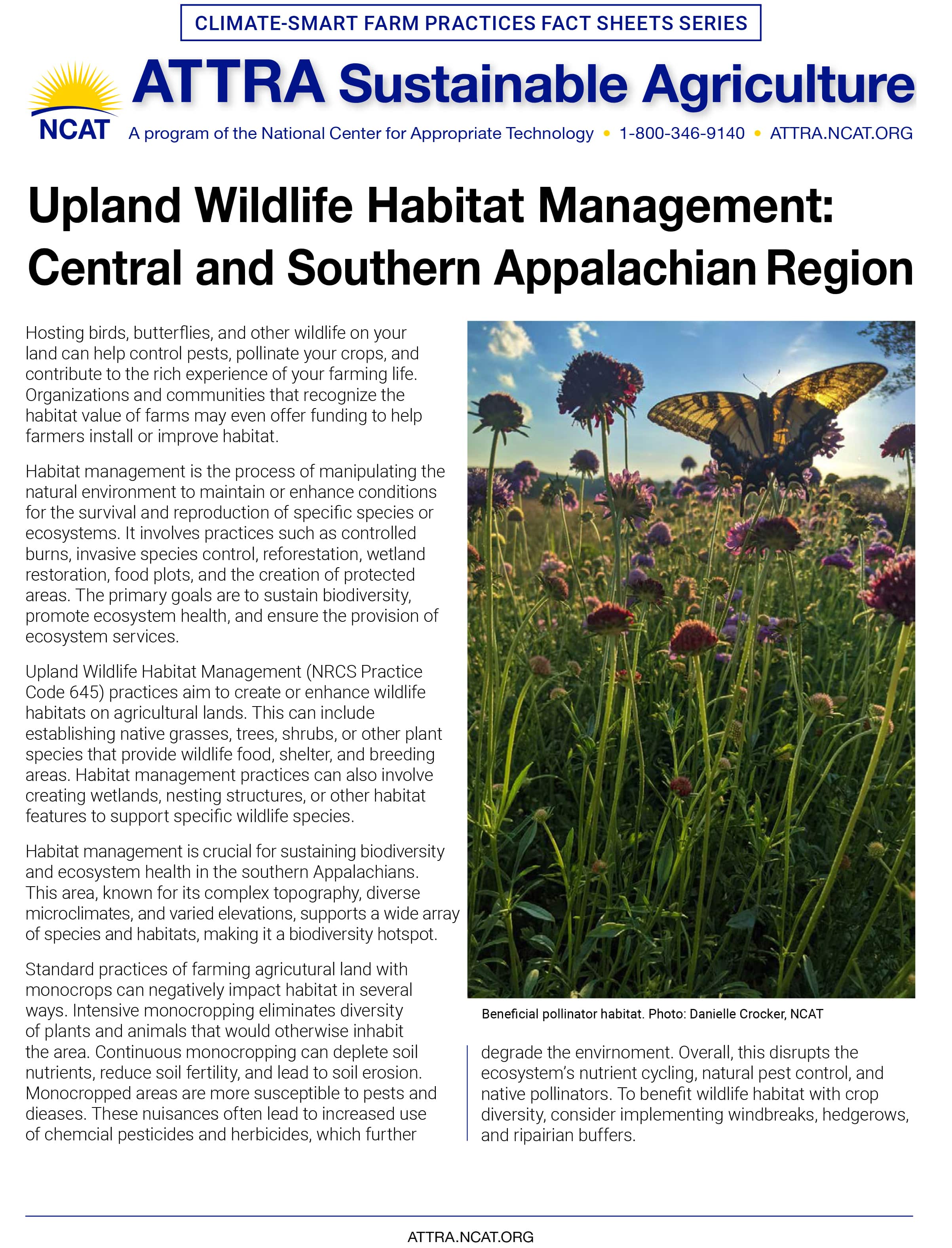 Upland Wildlife Habitat Management: Central and Southern Appalachian Region cover