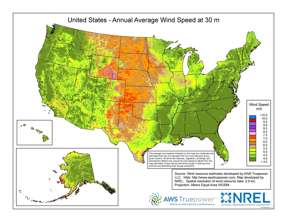 U.S. Wind Map