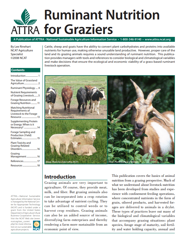 Ruminant Nutrition for Graziers cover