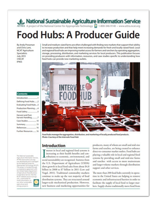 Food Hubs: A Producer Guide cover