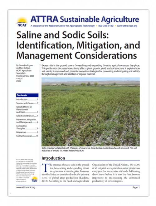 Saline and Sodic Soils: Identification, Mitigation, and Management Considerations cover