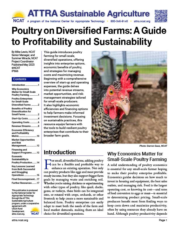 Aves de corral en explotaciones diversificadas: guía para la rentabilidad y la sostenibilidad (portada)