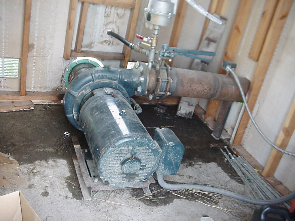 photo of an electric motor pump