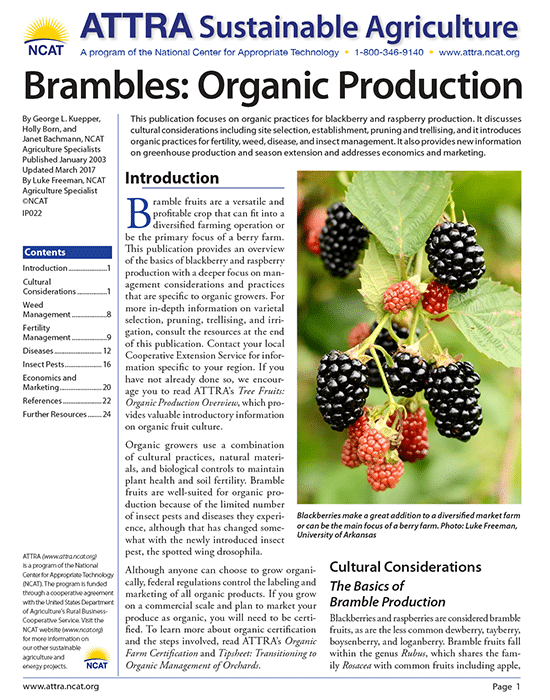 Brambles: Organic Production cover