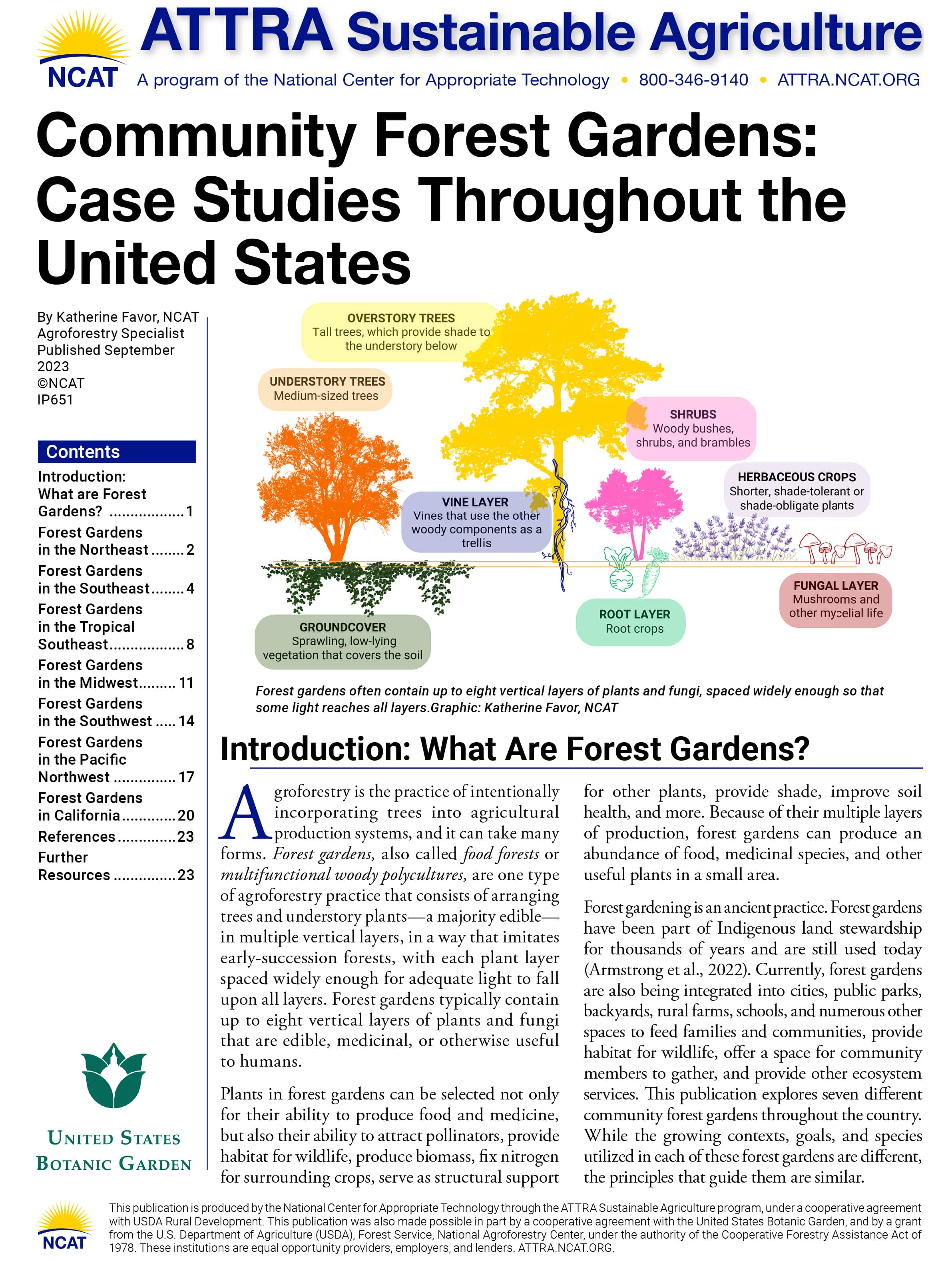 Community Forest Gardens: Case Studies Throughout the United States cover