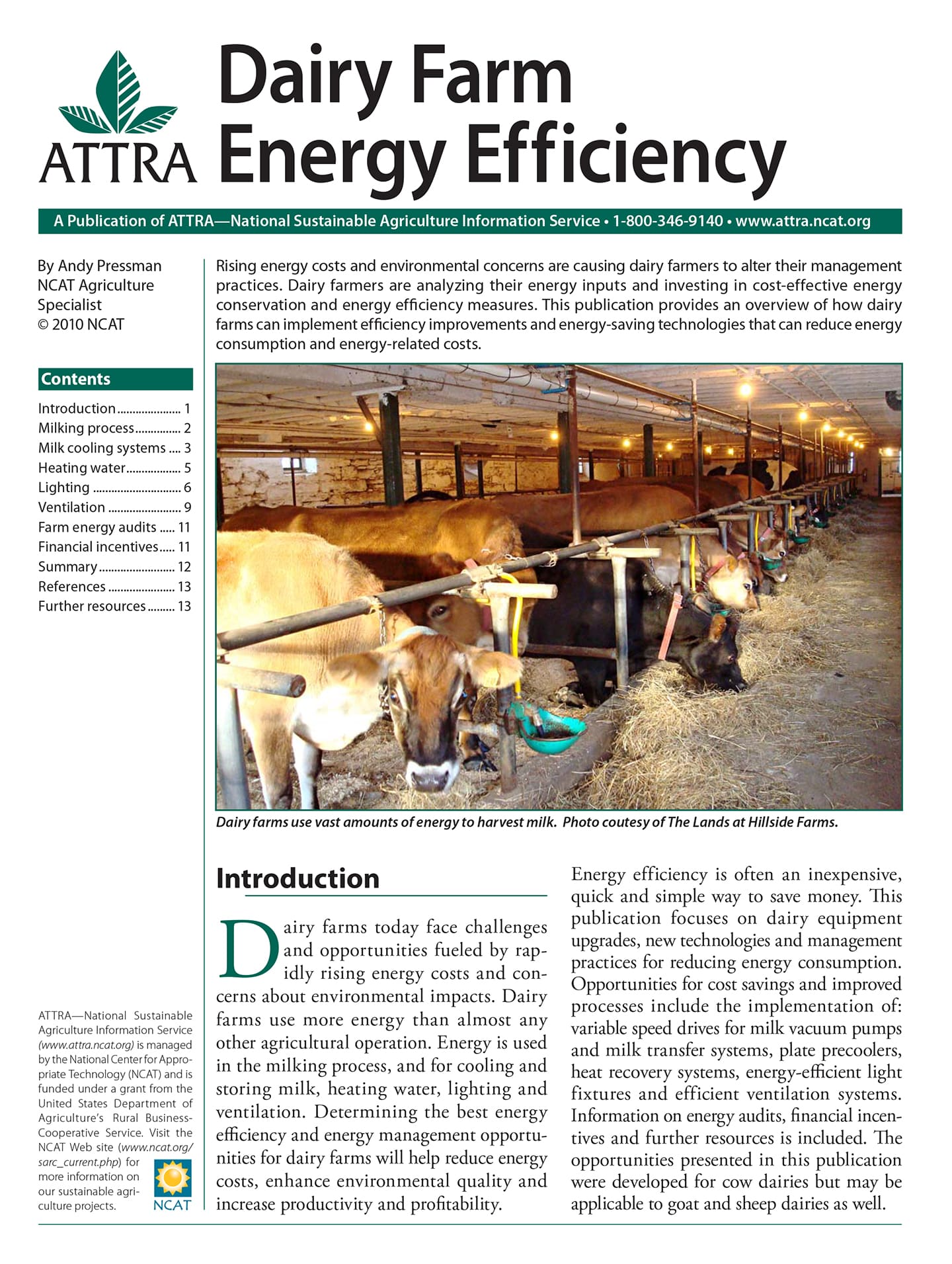 Dairy Farm Energy Efficiency cover