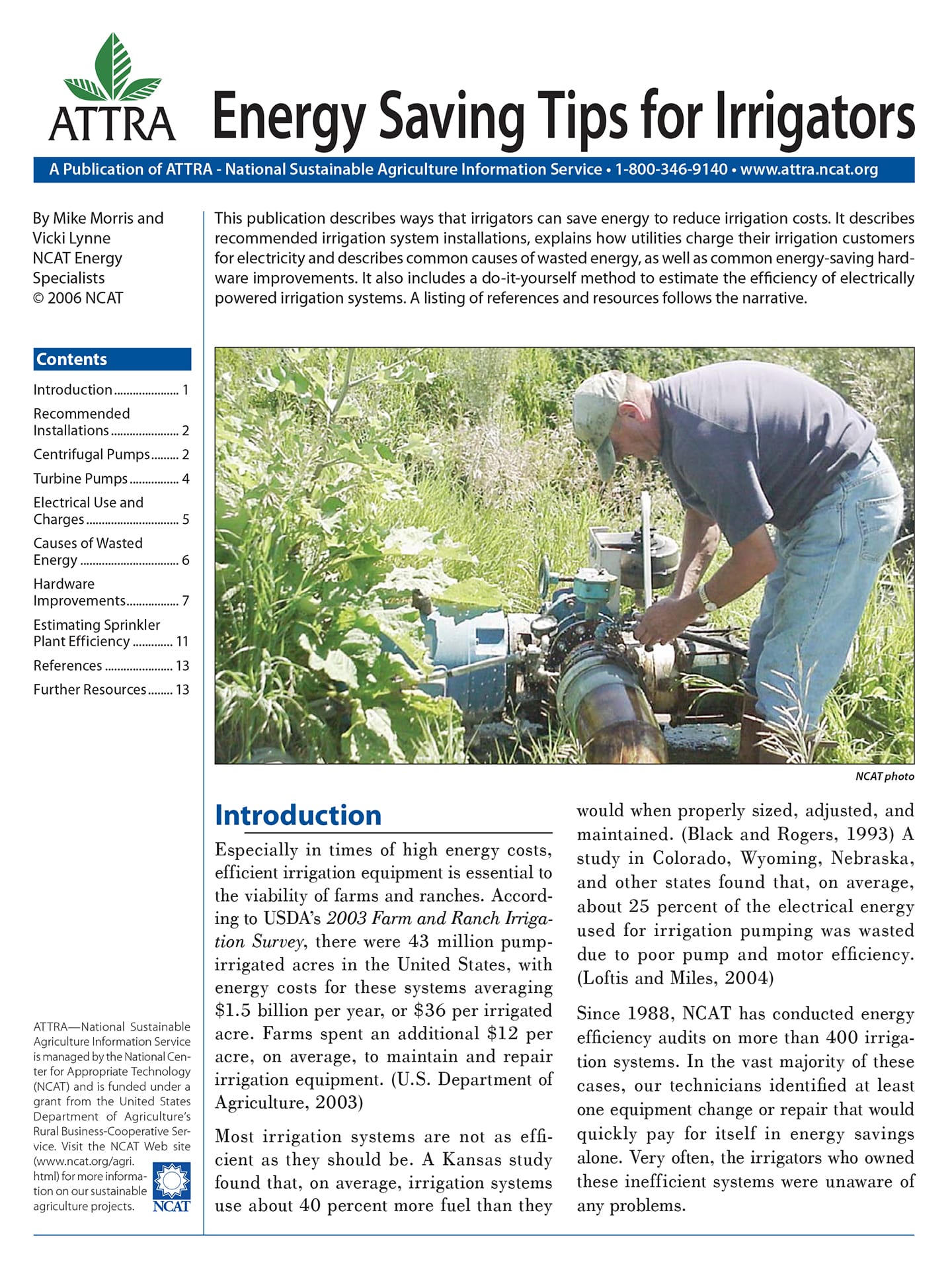 Energy Saving Tips for Irrigators cover