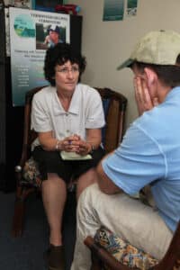 farmer in counseling session