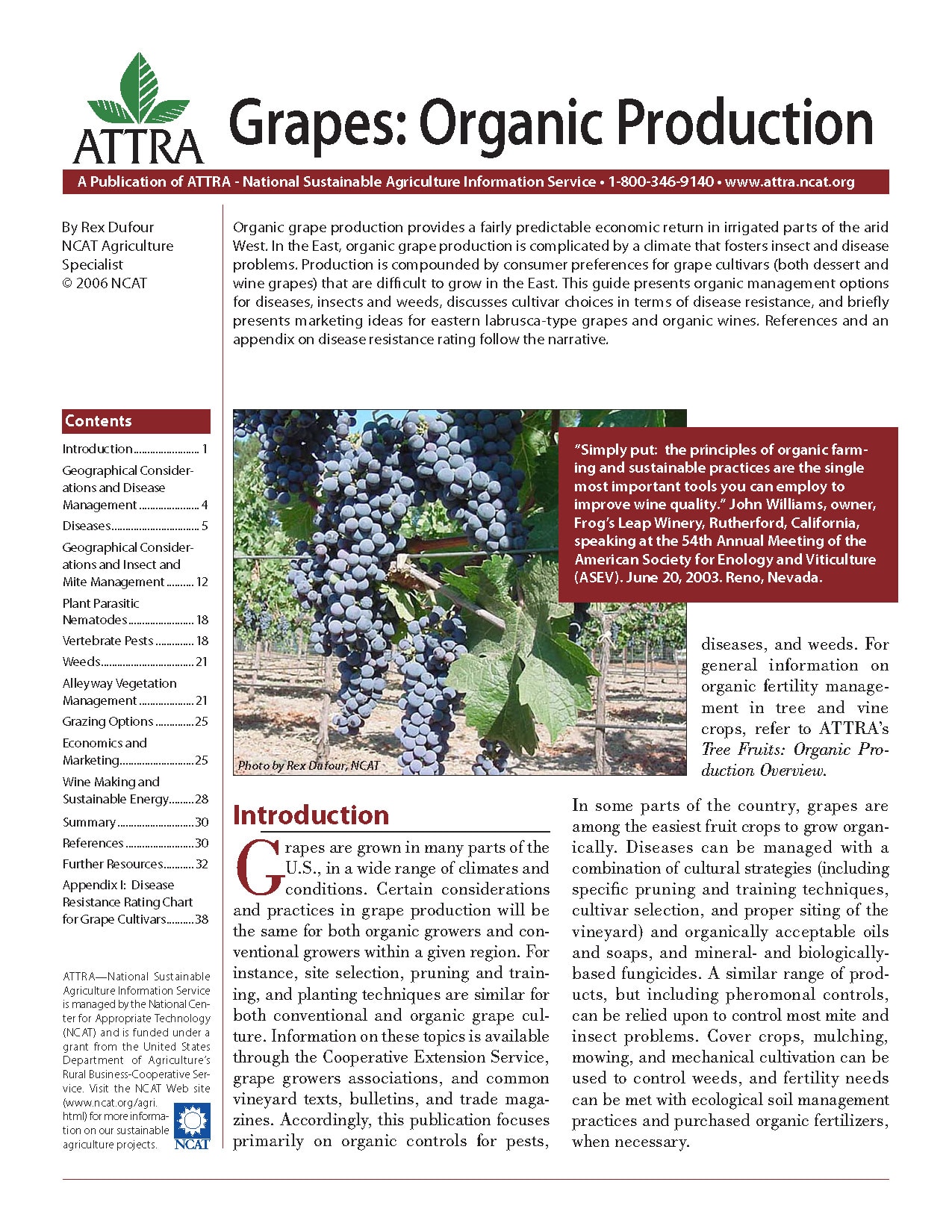 Grapes: Organic Production cover