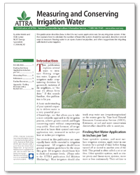 Measuring and Conserving Irrigation Water cover