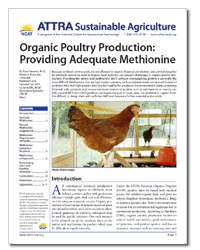 Organic Poultry Production: Providing Adequate Methionine cover