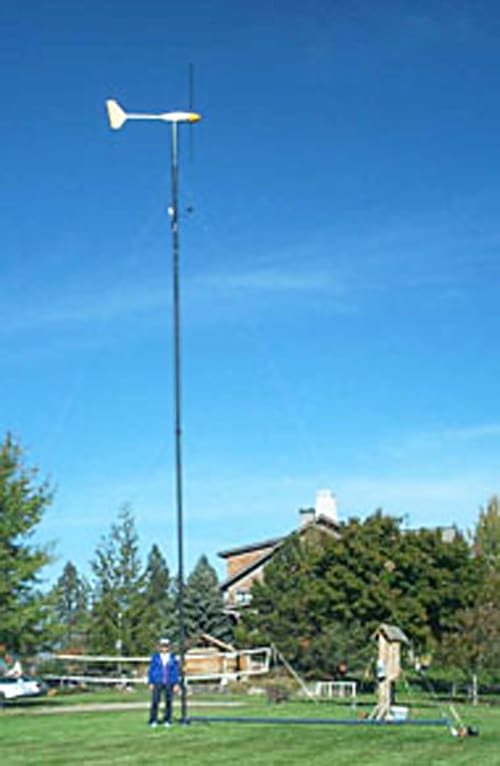 Monopole wind turbine