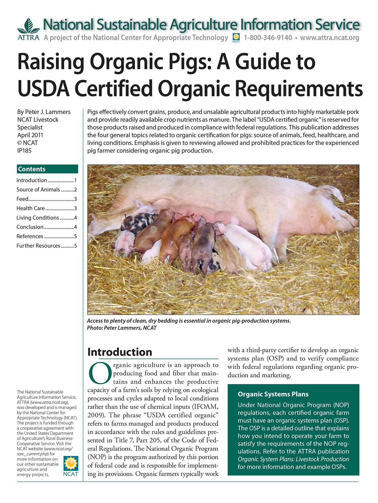 Raising Organic Pigs: A Guide to USDA Certified Organic Requirements cover