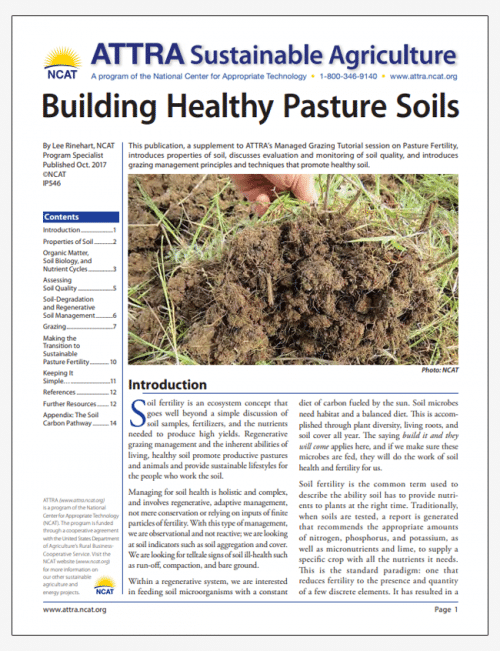 Building Healthy Pasture Soils cover
