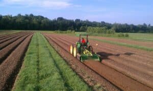 Equipment in the field at Roxbury Farm
