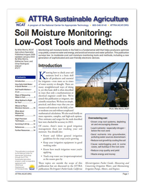 Soil Moisture Monitoring: Low-Cost Tools and Methods cover