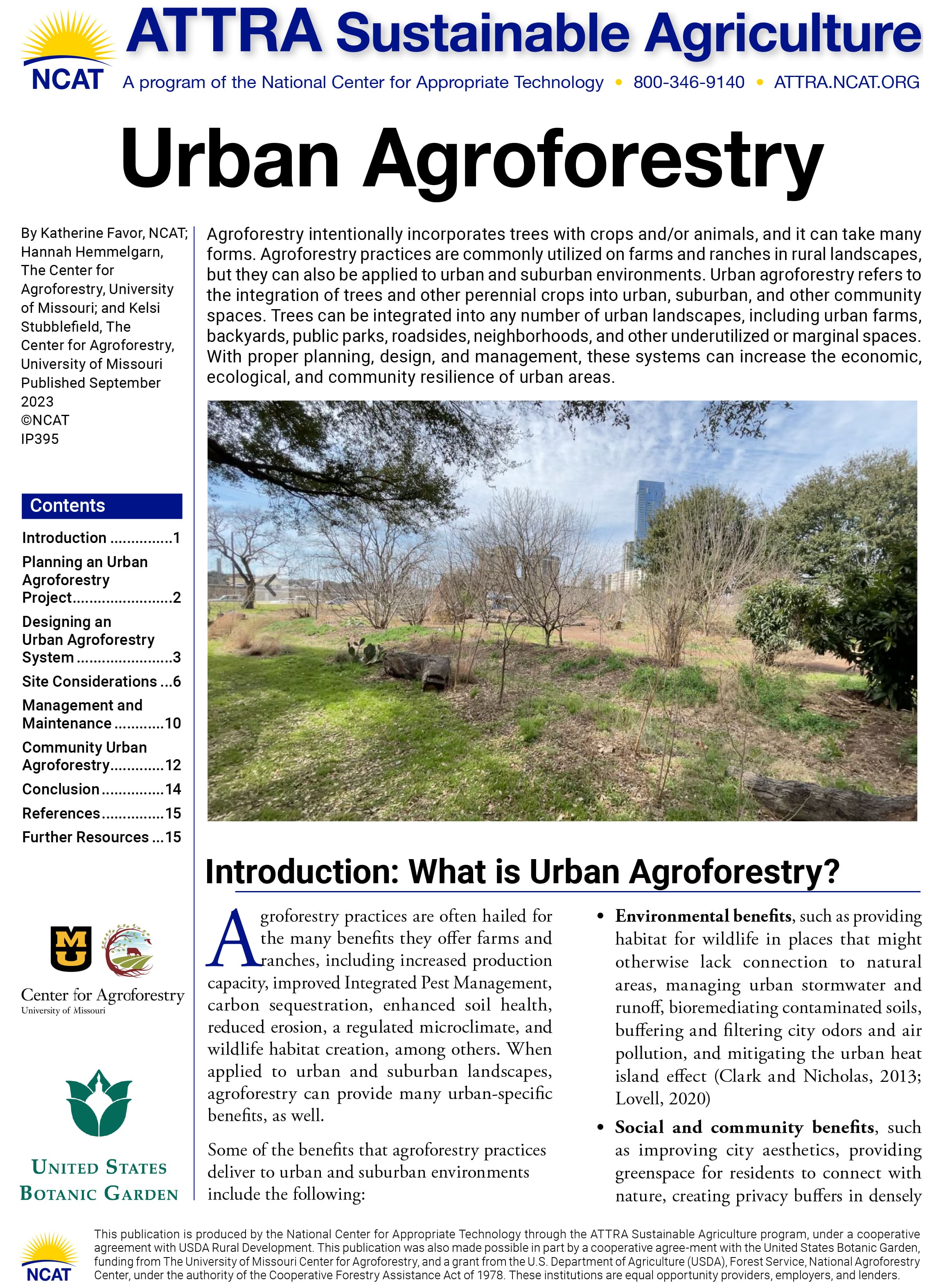 Urban Agroforestry cover