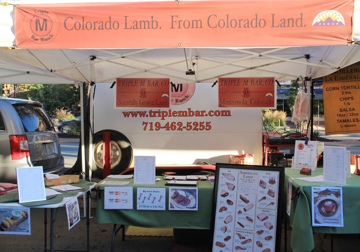 Well-designed market booth