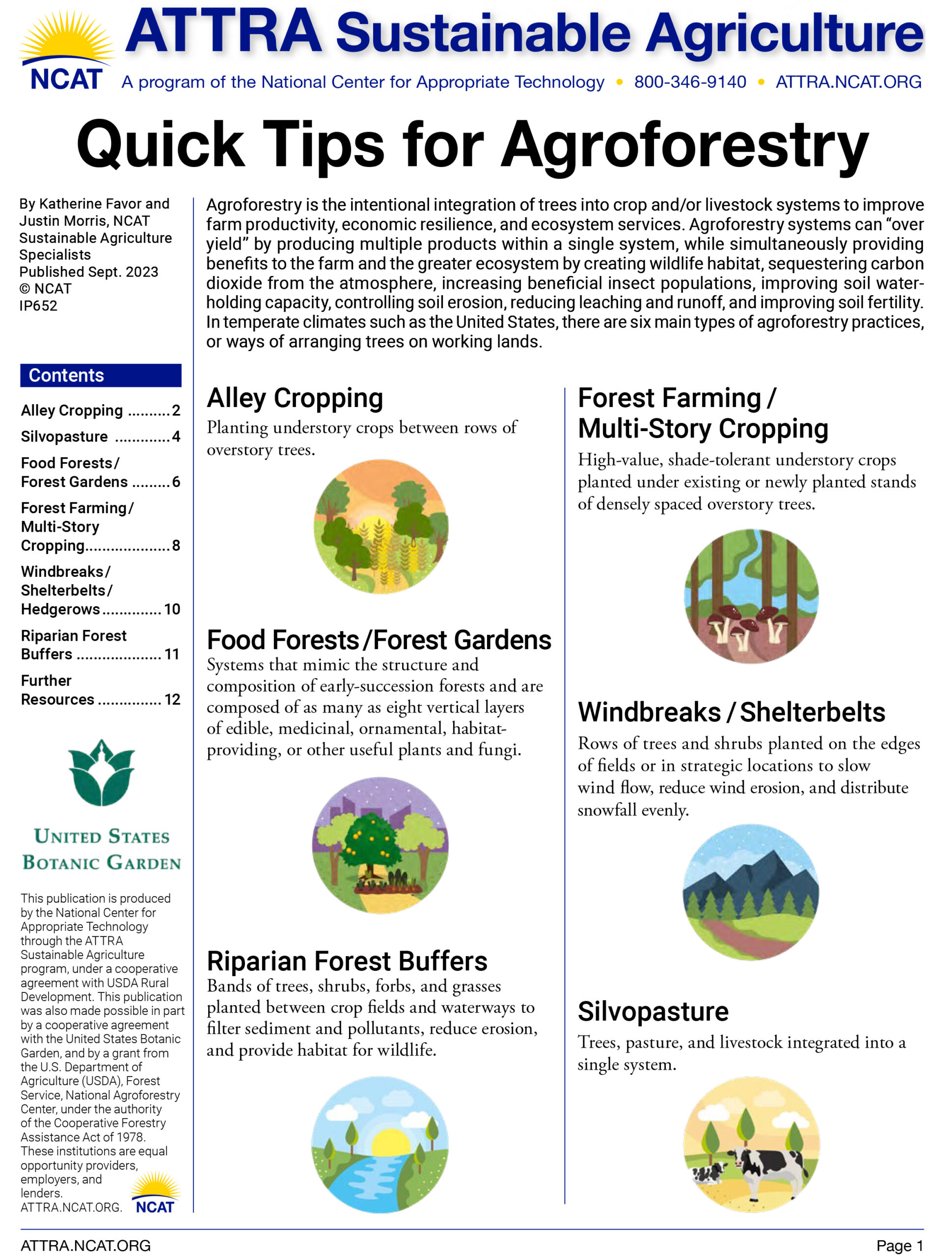 Quick Tips for Agroforestry cover