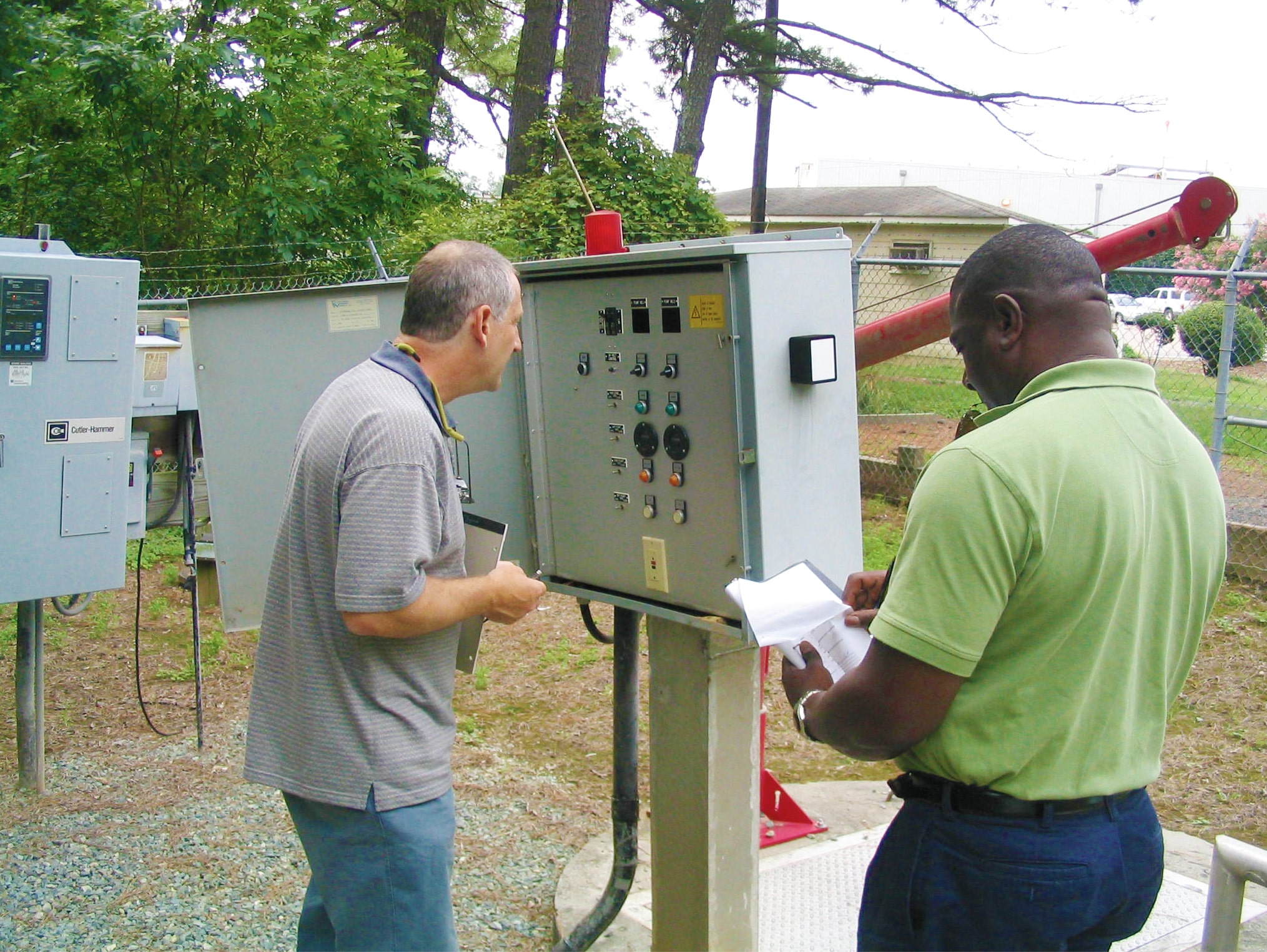 men on an energy audit