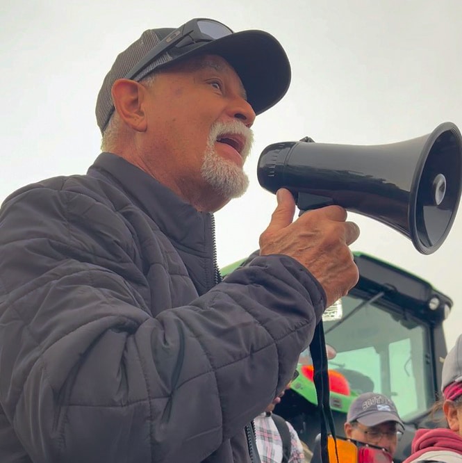 man with megaphone