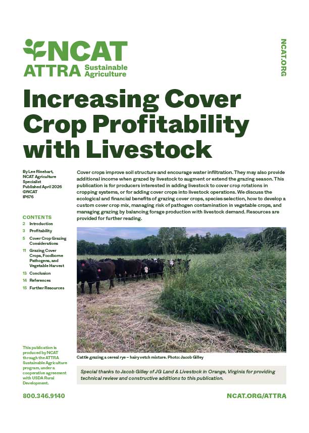 Increasing Cover Crop Profitability with Livestock cover