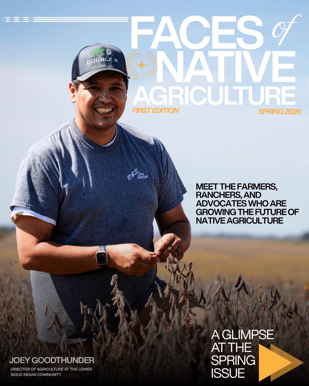 Cover of Faces of Native Agriculture with farmer portrait